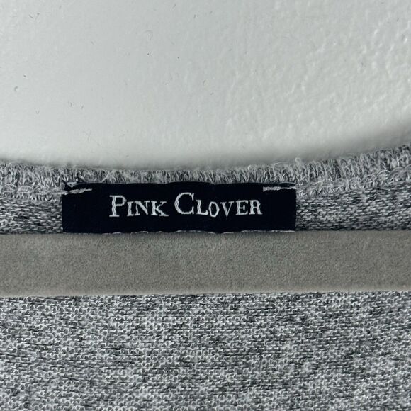 Pink Clover Stitch Fix Shirt Twist Front Two Tone Knit Top Pink / Grey Size XL - Picture 3 of 3